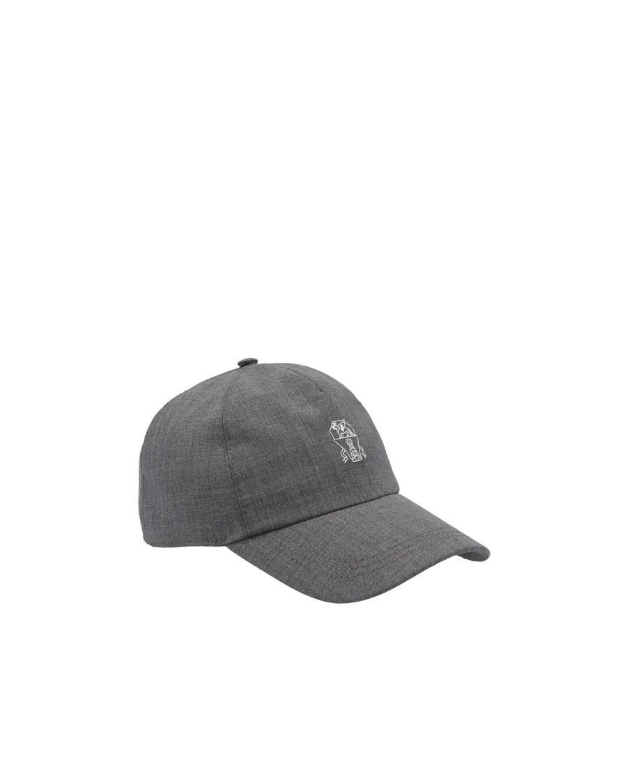 BRUNELLO CUCINELLI Logo-print Baseball Cap In Gray Product Image
