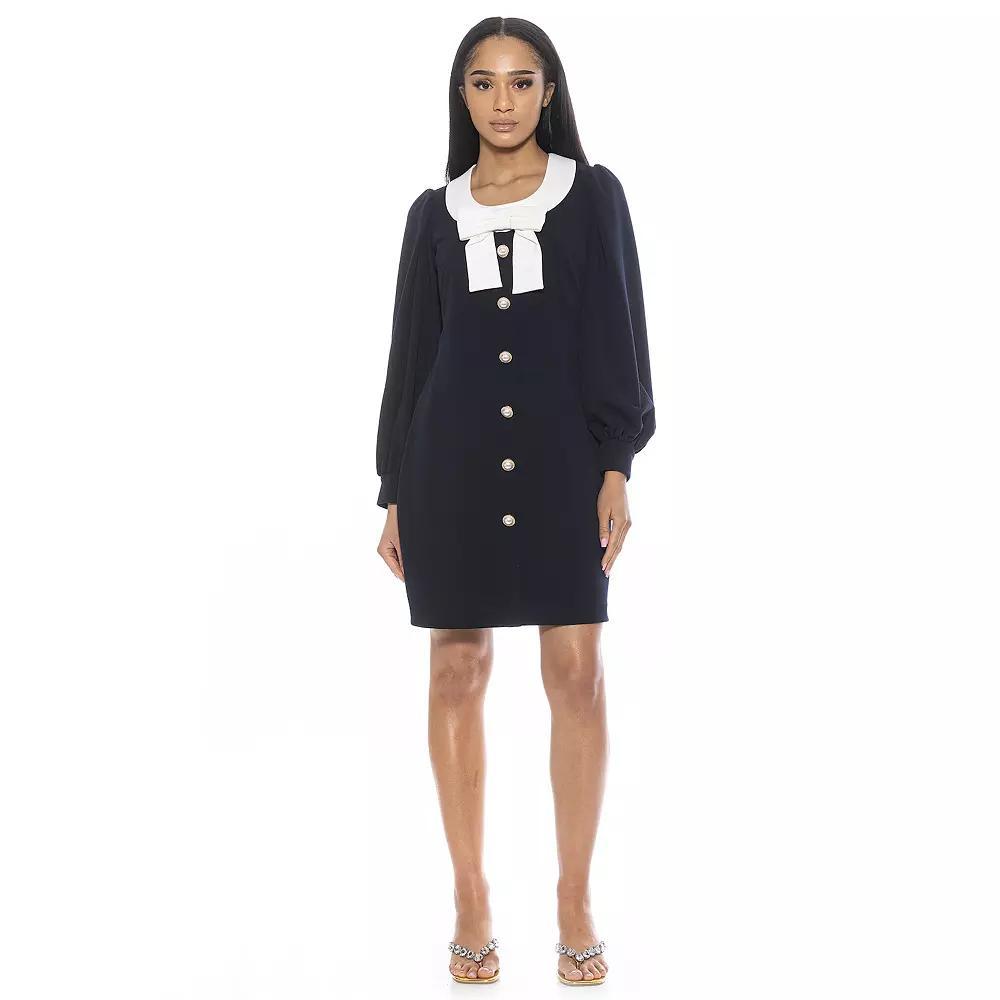 Women's ALEXIA ADMOR Miyako Low Scoopneck Mini Dress, Size: XL, Ivory Product Image