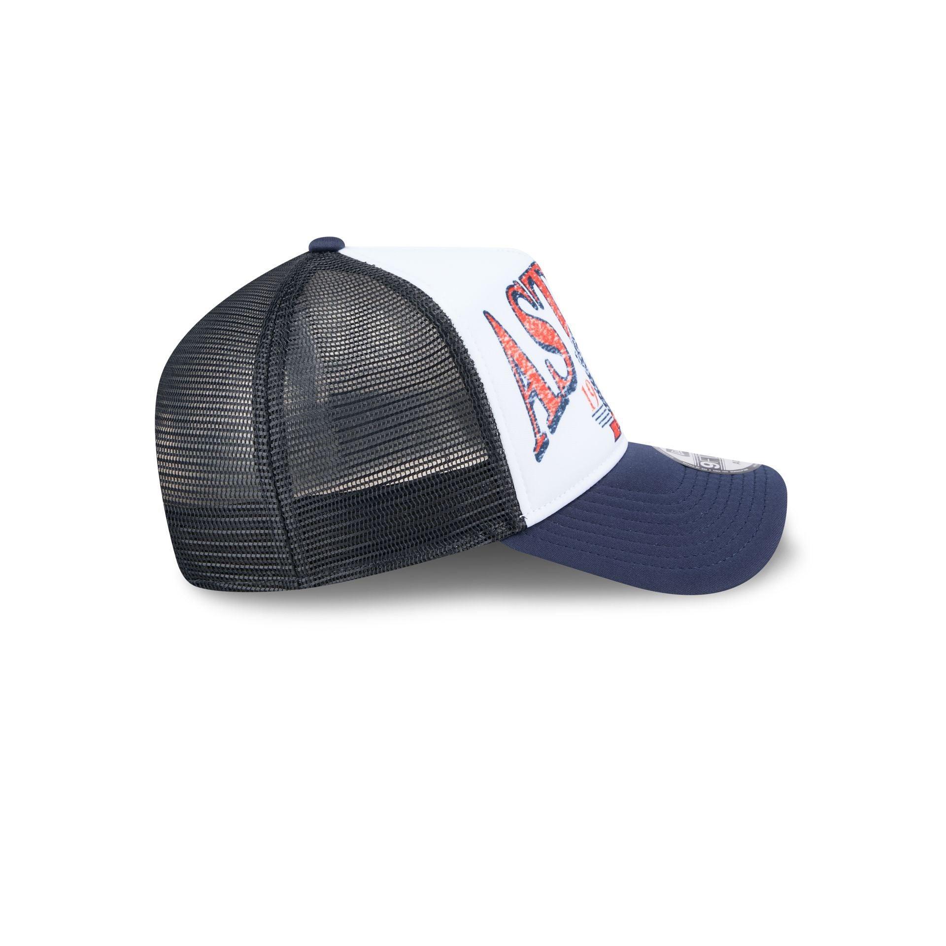 Houston Astros Distressed 9FORTY A-Frame Trucker Hat Male Product Image