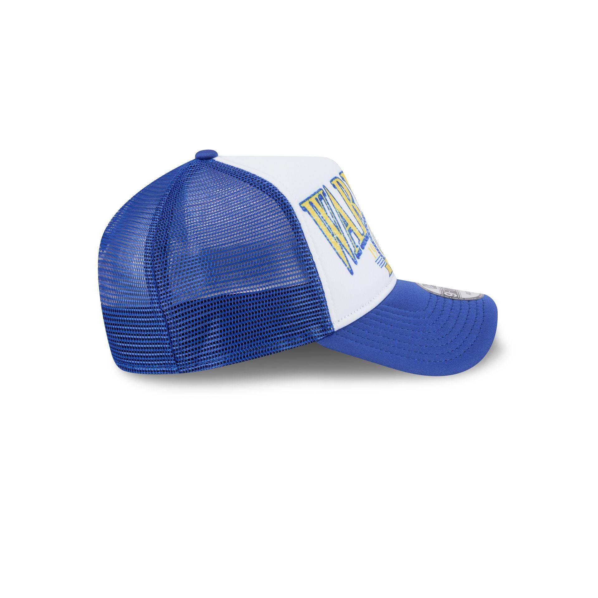 Golden State Warriors Distressed 9FORTY A-Frame Trucker Hat Male Product Image