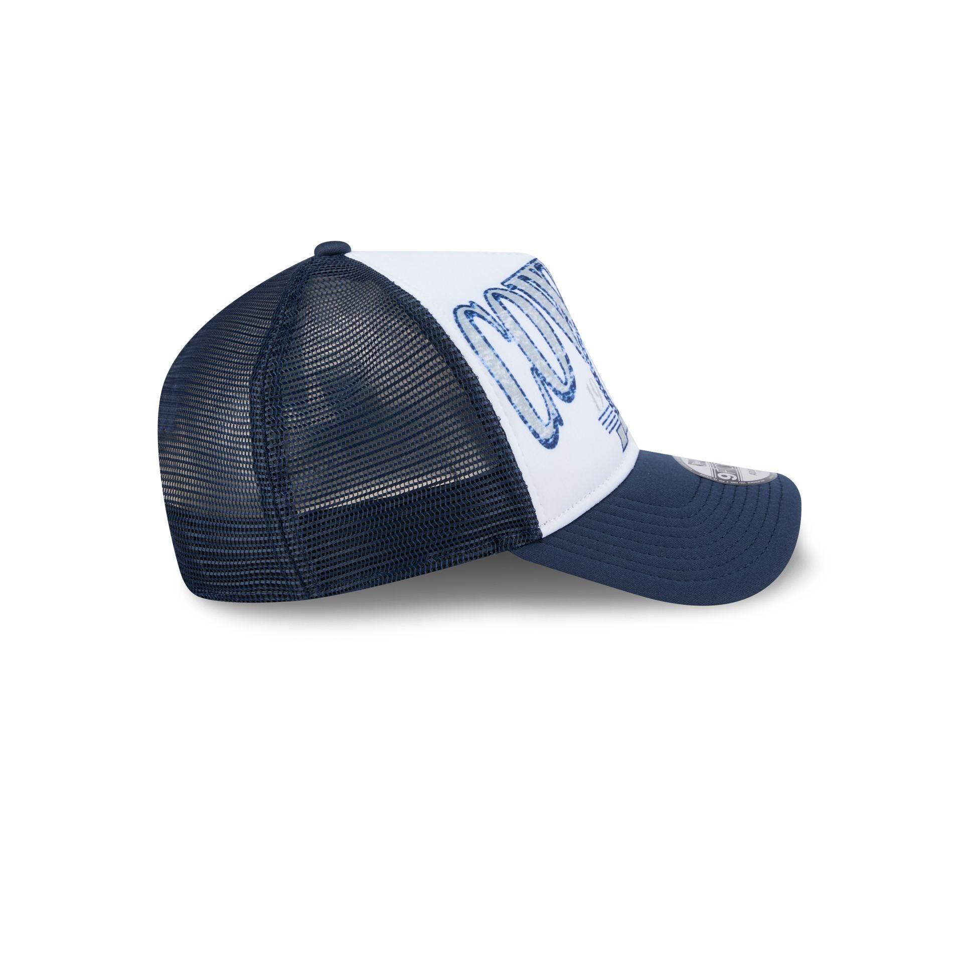 New York Mets Distressed 9FORTY A-Frame Trucker Hat Male Product Image