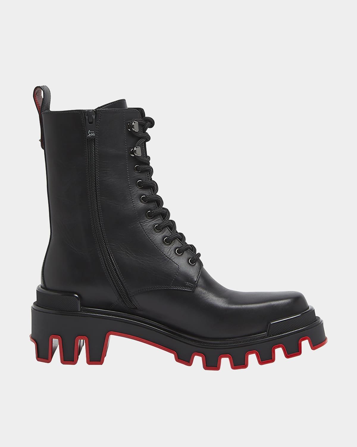 Mens Trott Dune Lugged Leather Combat Boots Product Image