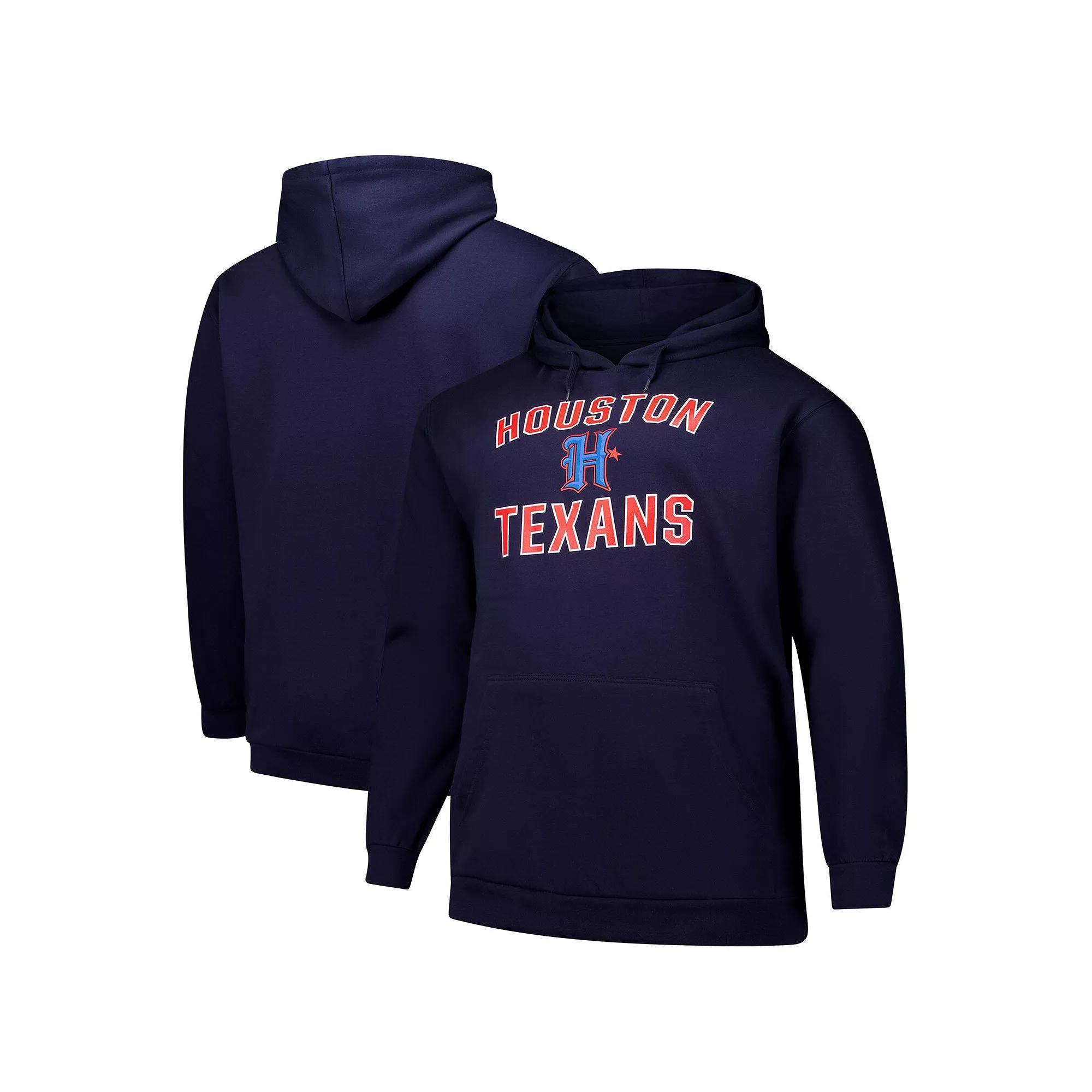 Men's Fanatics Navy Houston Texans Victory Arch Big & Tall Pullover Hoodie, Size: 2XB, Blue Product Image