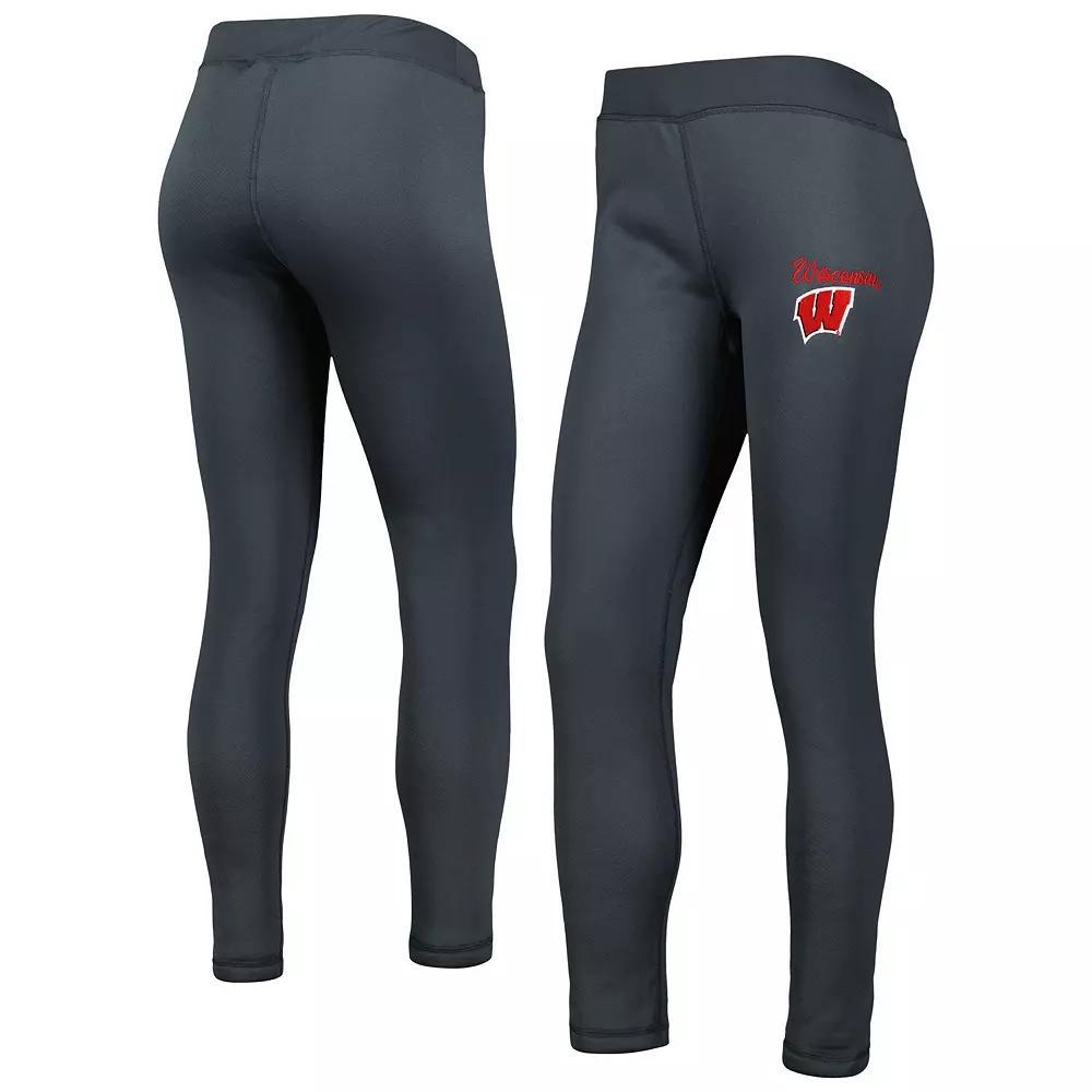 Women's Concepts Sport Charcoal Wisconsin Badgers Upbeat Sherpa Leggings, Size: XL Product Image