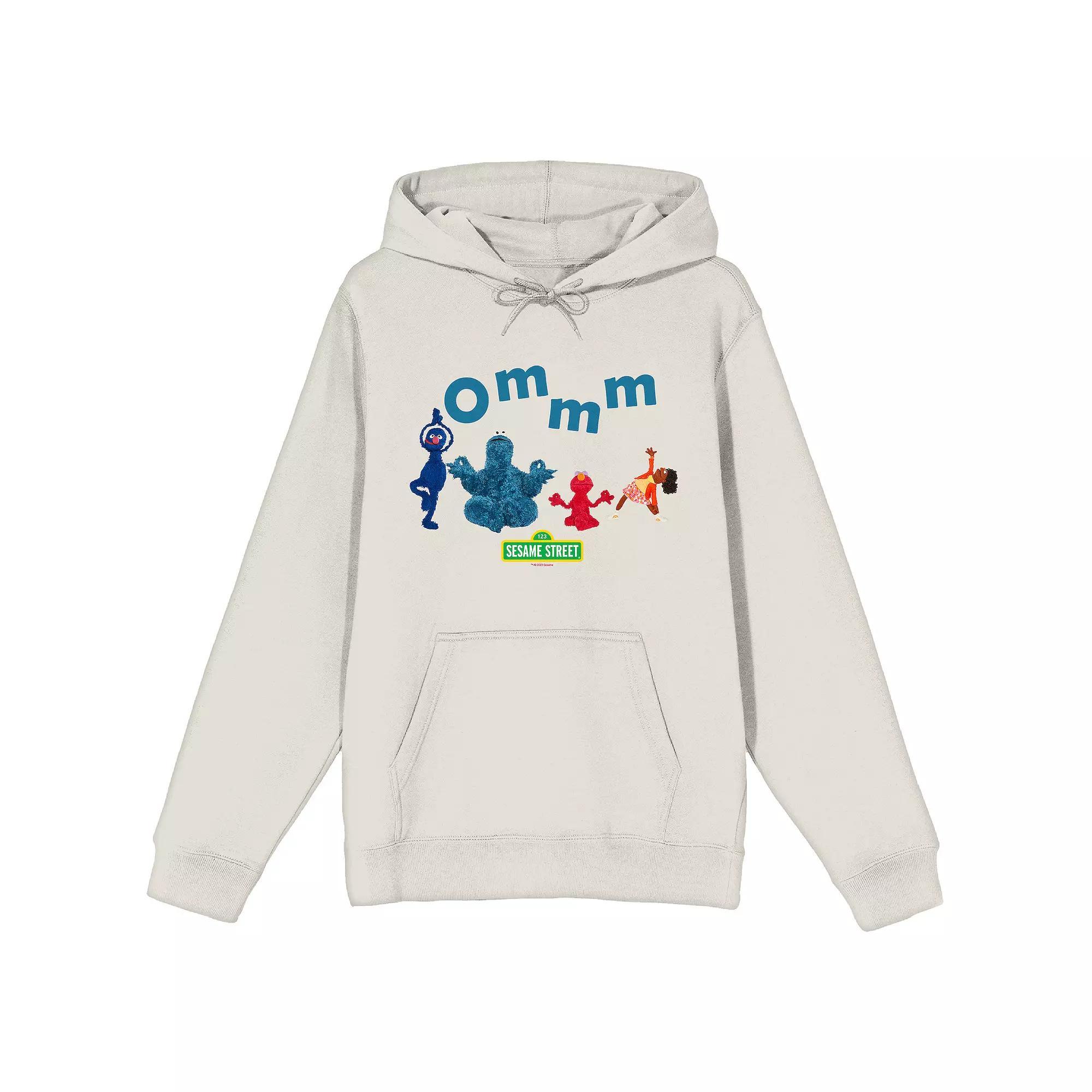 Men's Sesame Street Characters Graphic Hoodie, Size: Large, White Product Image