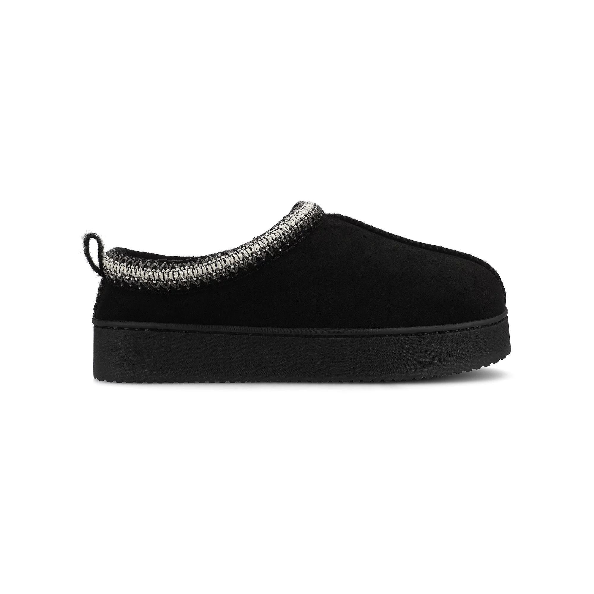 Journee Connway Women's Slip-On Cushioned Clog Slippers, Size: Medium(7/8), Black Product Image