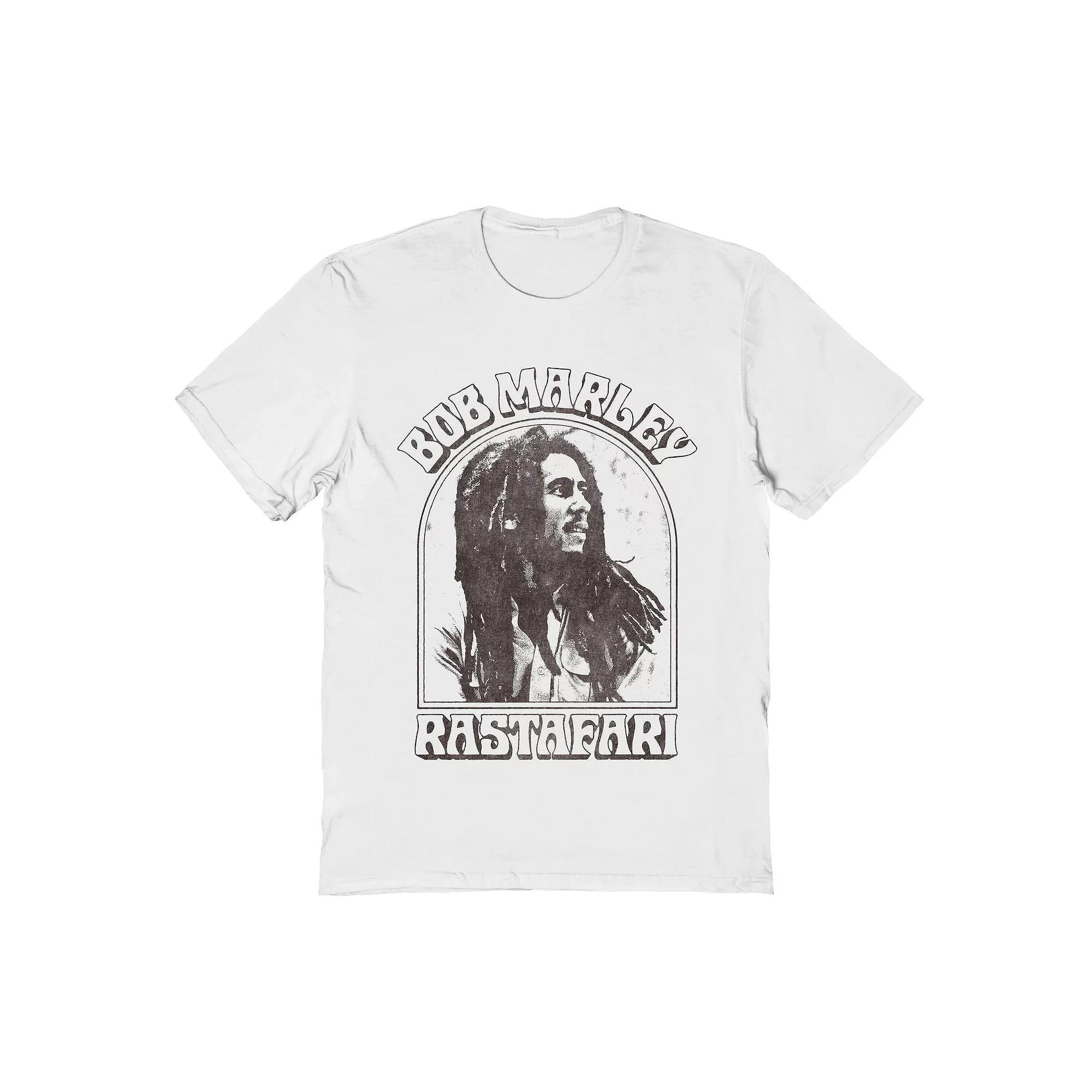 Men's Bob Marley Rastafari Portrait Graphic Tee, Size: XXL, White Product Image