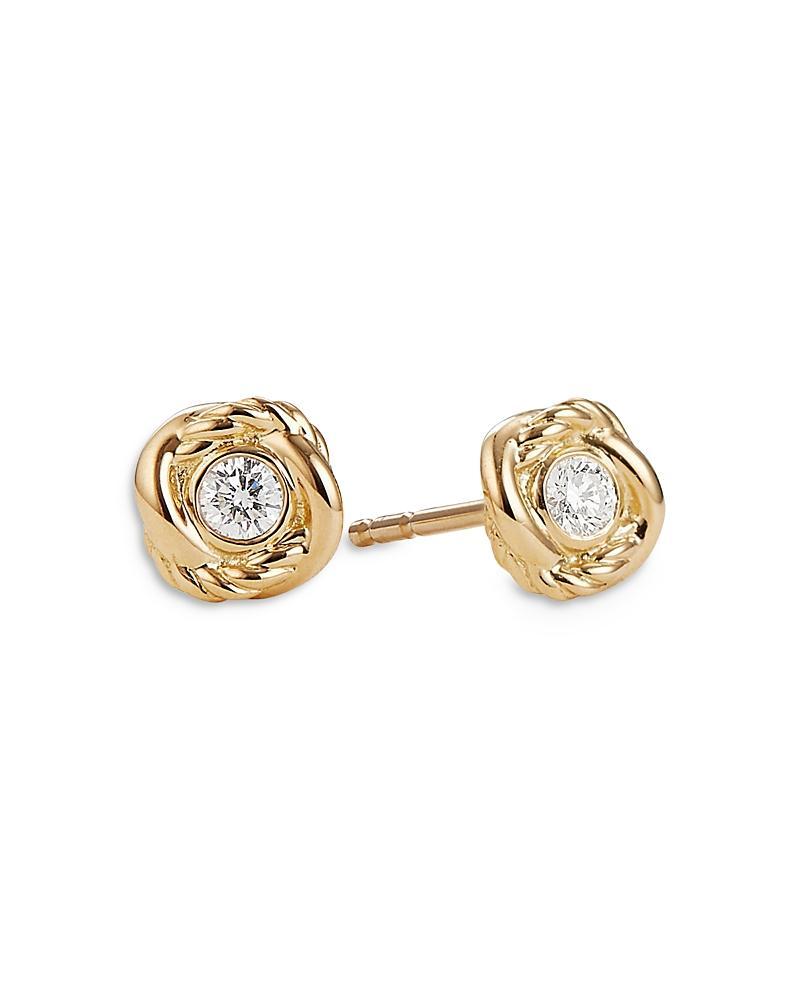 Womens Infinity Stud Earrings with Diamonds Product Image