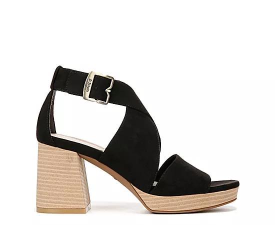 Dr. Scholl's Maya Block Heel Sandal Microfiber) Women's Sandals Product Image
