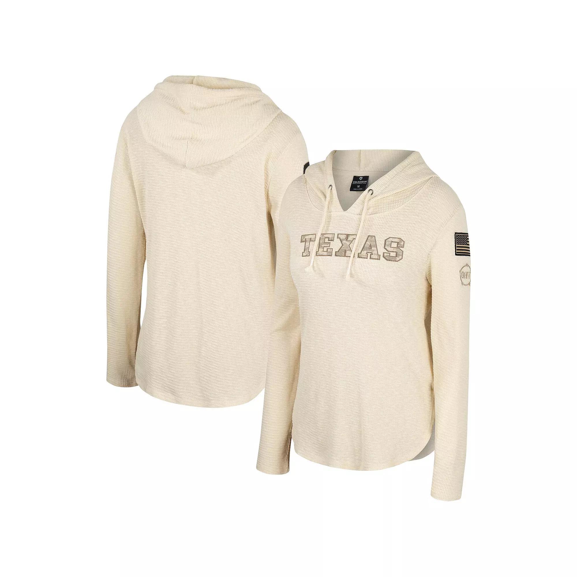 Women's Colosseum Cream Washington State Cougars OHT Military Appreciation Casey Raglan Long Sleeve Hoodie T-Shirt, Size: Large, Wsc Beige Product Image