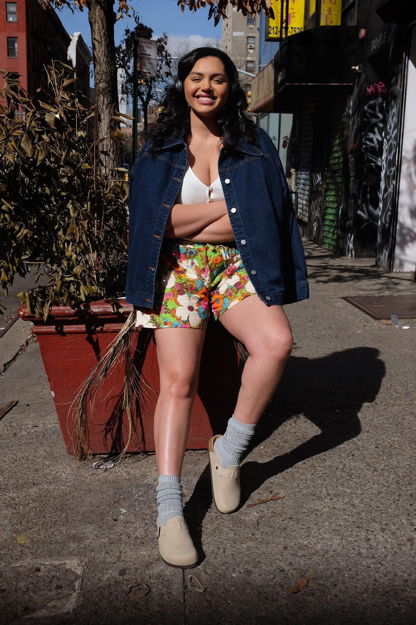 Windy Beach Shorts - Acid Floral Product Image