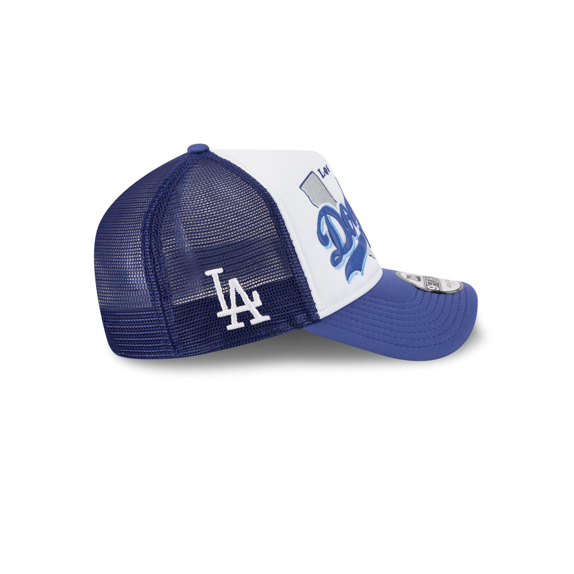 New York Mets Distressed 9FORTY A-Frame Trucker Hat Male Product Image