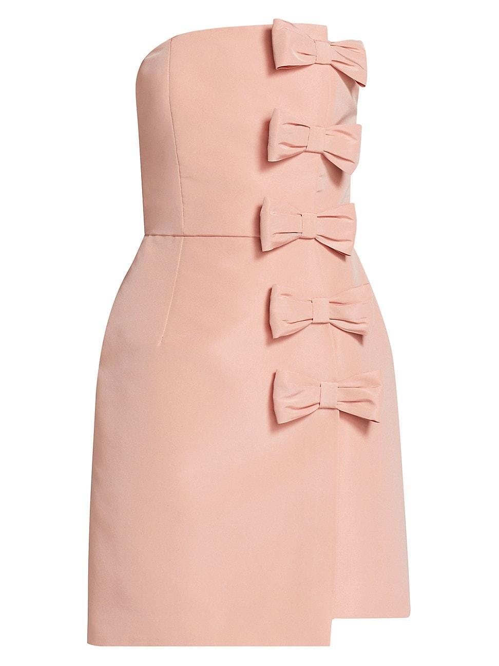 Womens Daniela Bow Silk Faille Minidress Product Image