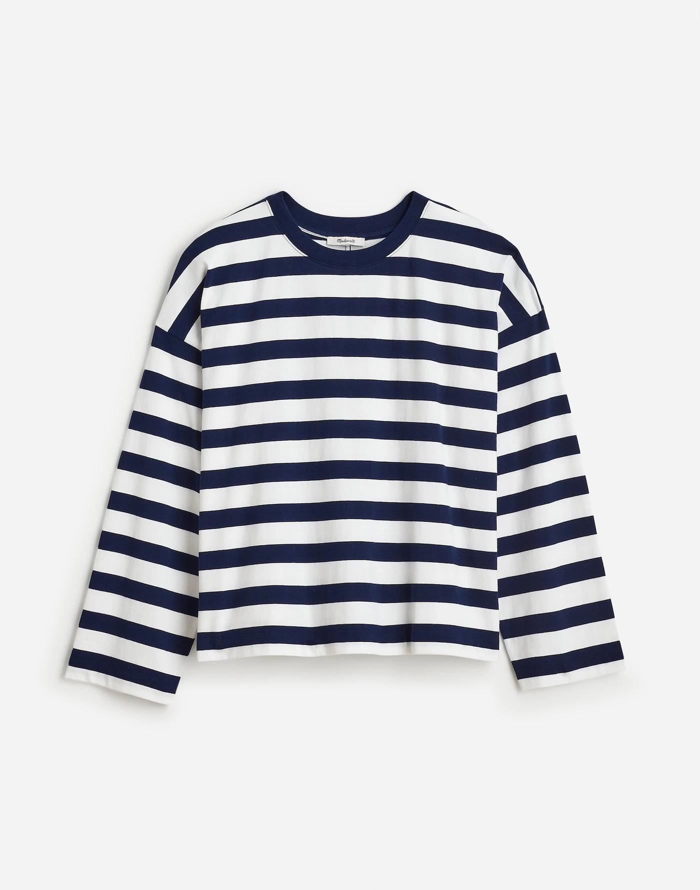 Oversized Long-Sleeve Crewneck Tee Product Image