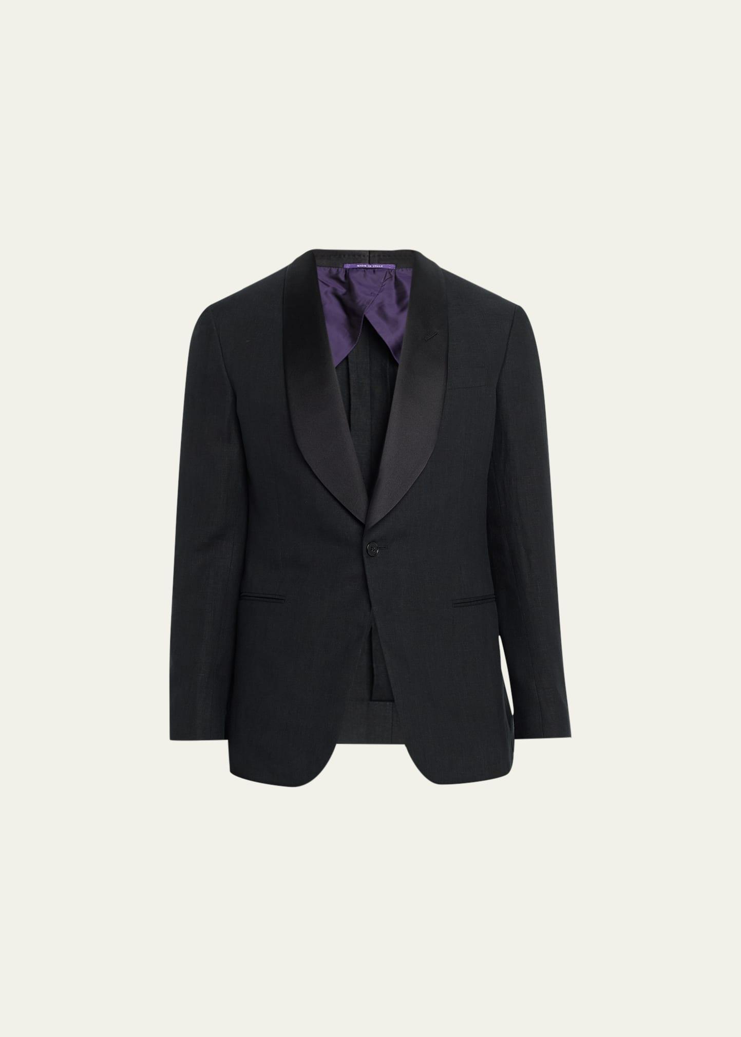 Mens Kent Hand-Tailored Linen Tuxedo Jacket Product Image