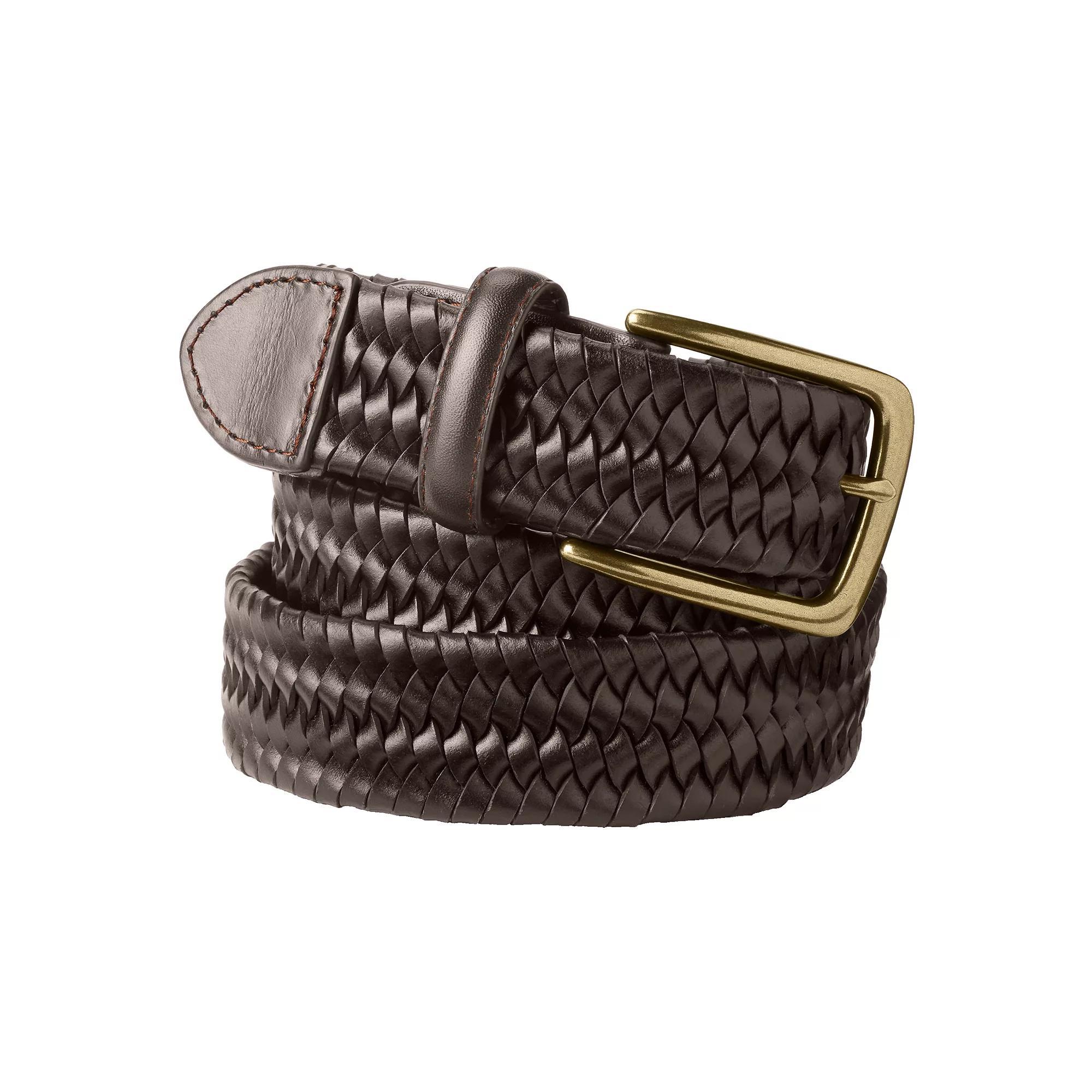 Mens Lands End Elastic Leather Braid Belt Product Image