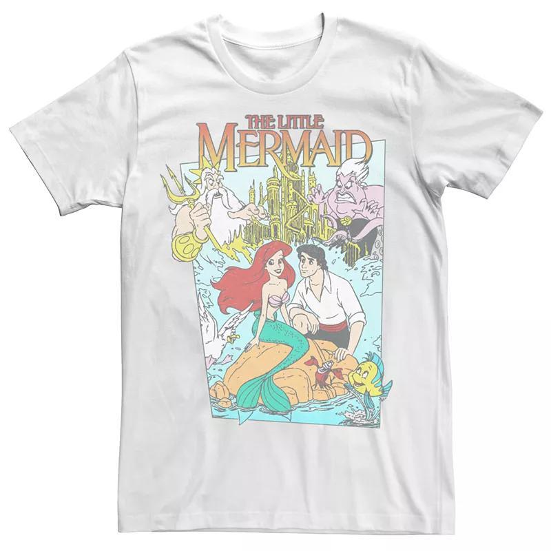 Men's Disney's The Little Mermaid Cover Tee, Size: Small, White Product Image