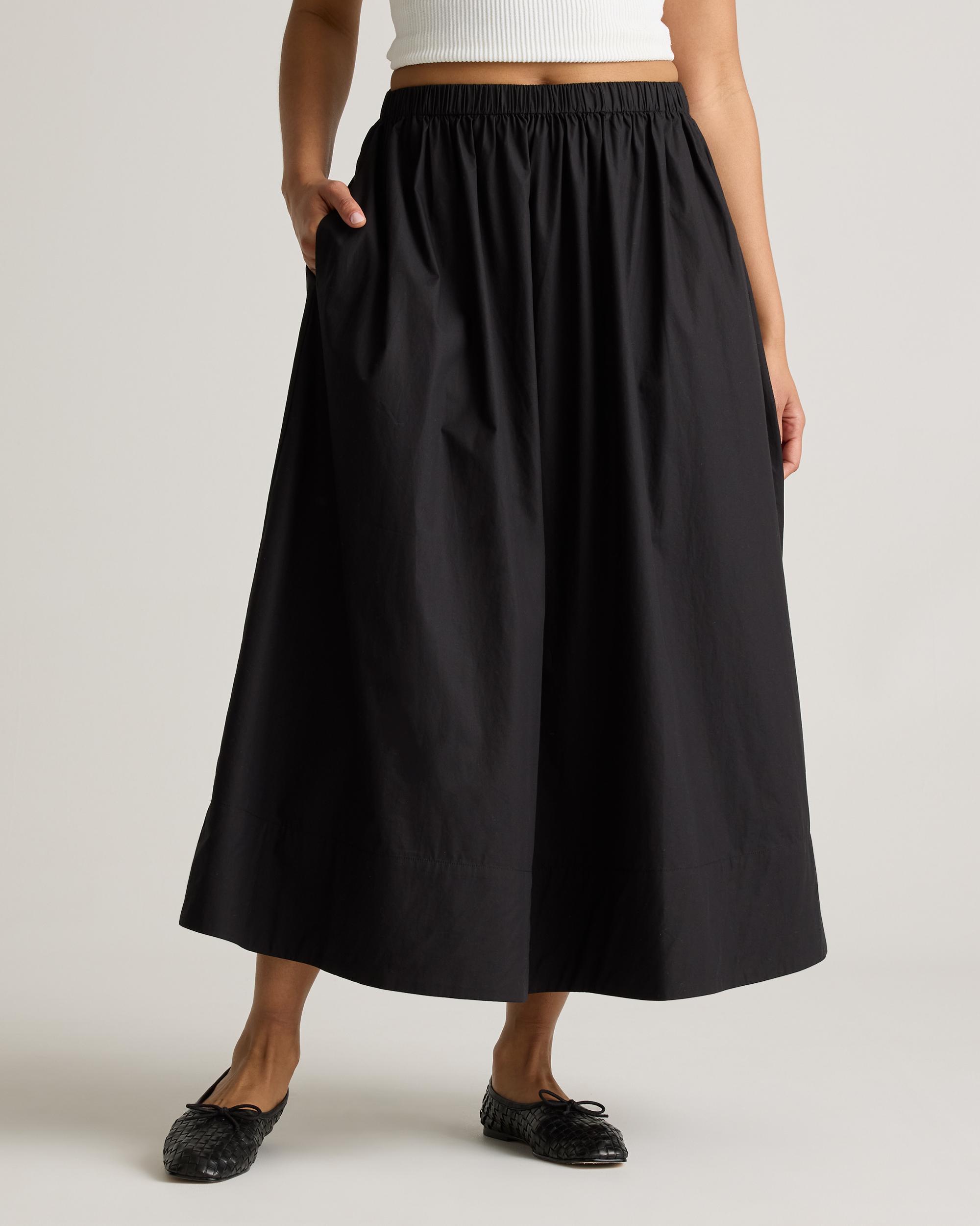 Quince | Women's Poplin A-line Maxi Skirt Size XL, Organic Cotton Product Image