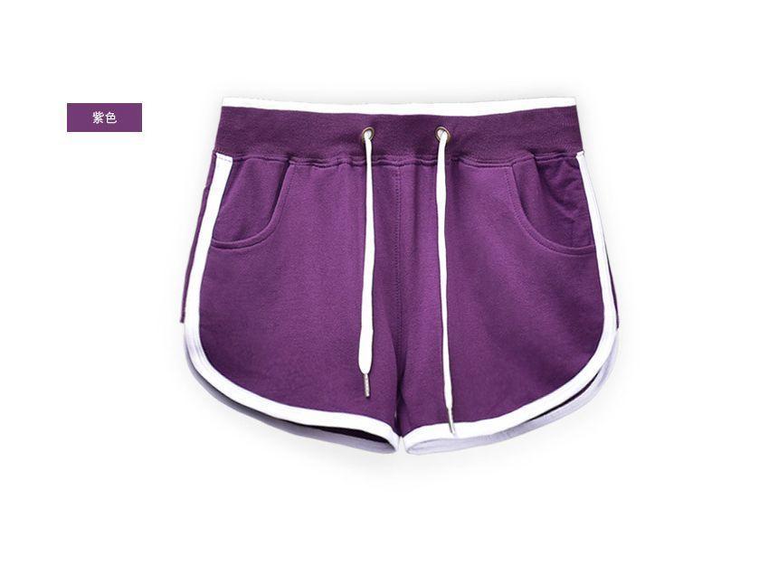 Mid Rise Piped Shorts Product Image