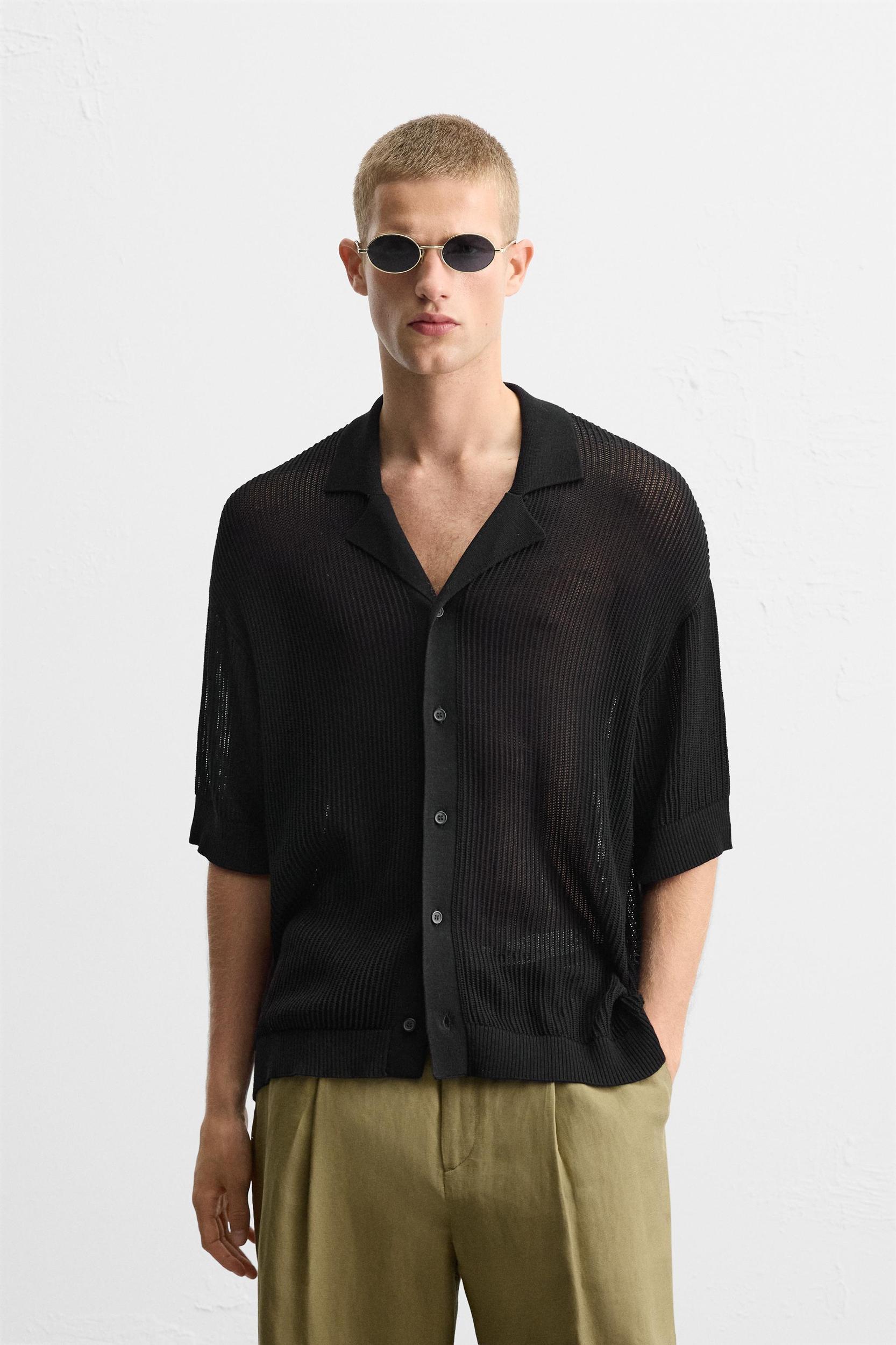 OPEN KNIT SHIRT Product Image