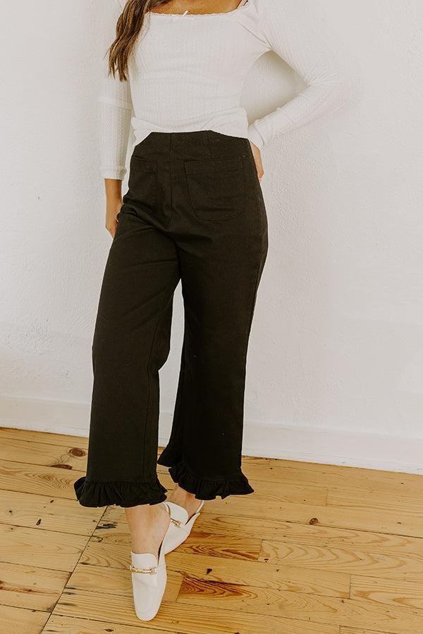 The Cordelia High Waist Crop Jean in Black Product Image
