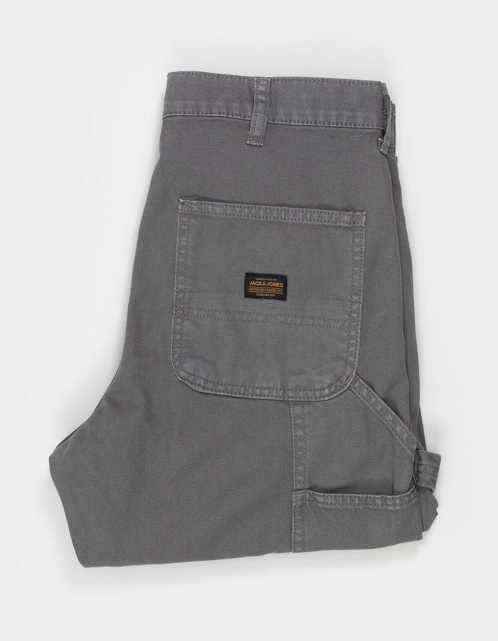 JACK & JONES Eddie Mens Loose Fit Carpenter Pants - CHARCOAL Product Image