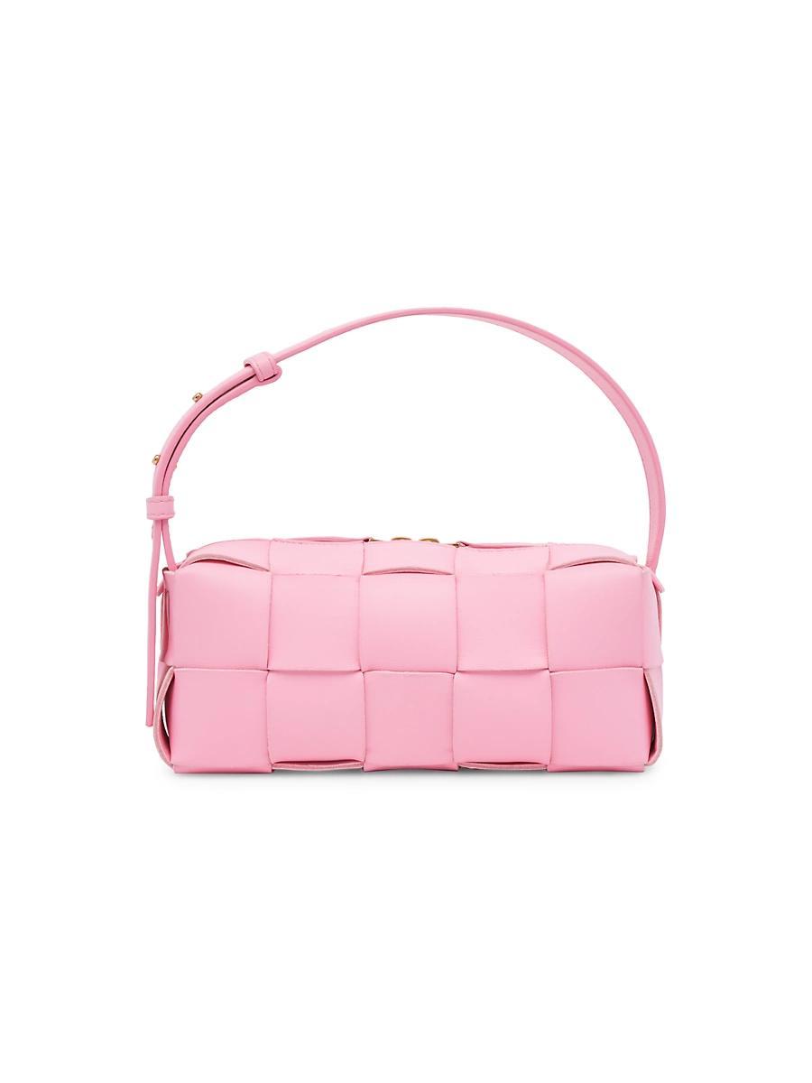 Womens Small Brick Cassette Leather Shoulder Bag Product Image