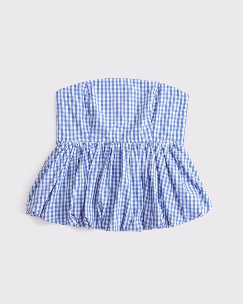 Strapless Bubble Hem Top Product Image