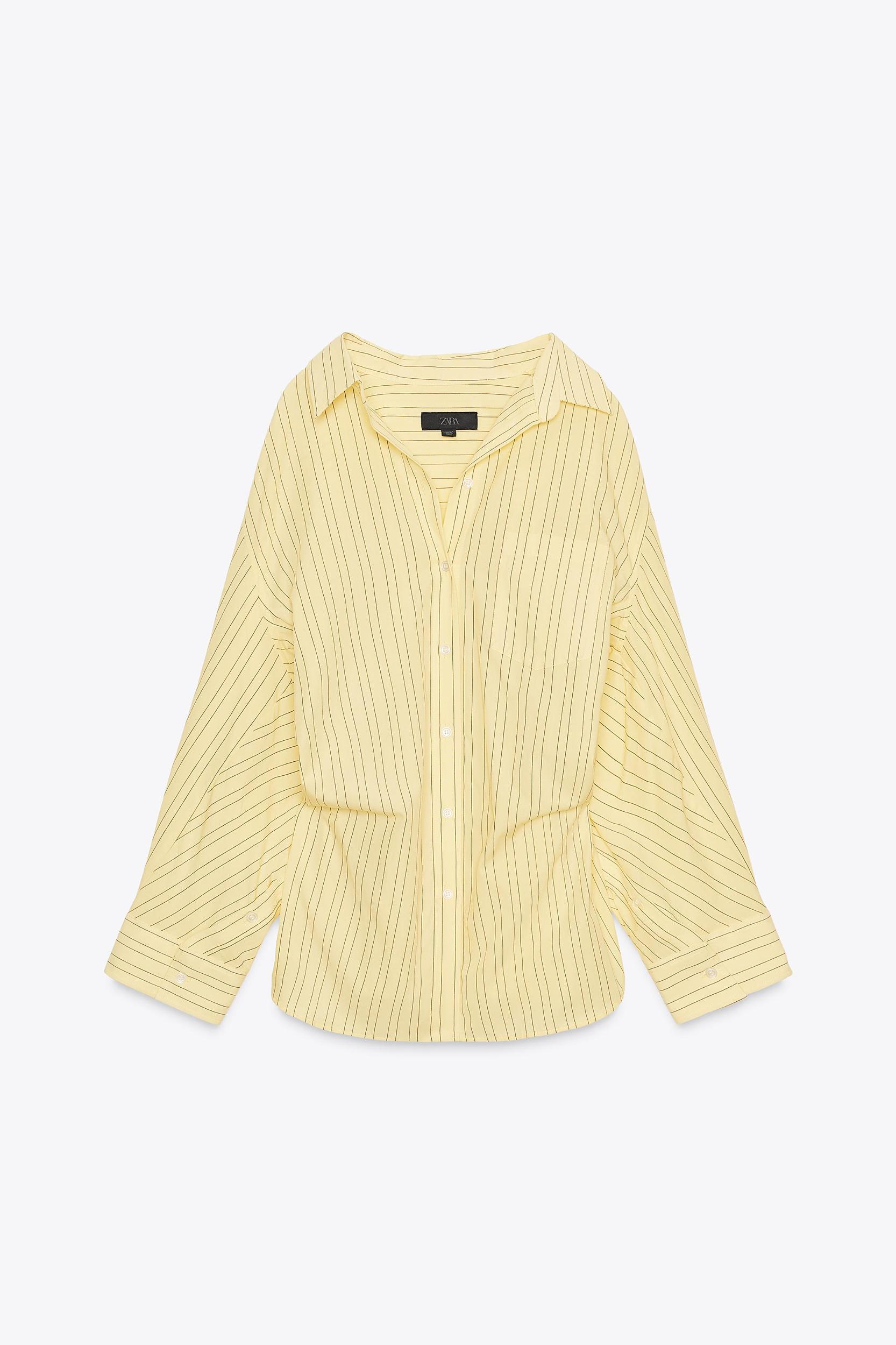 STRIPED OVERSIZED POPLIN SHIRT Product Image