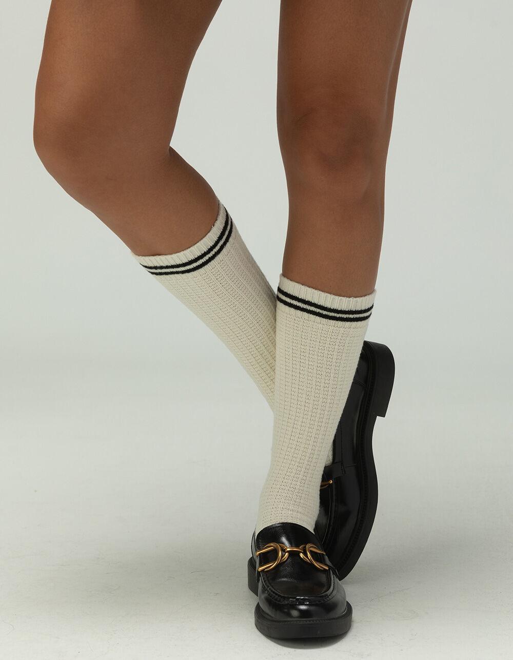 FULL TILT Waffle Stripe Knee High Womens Socks Product Image