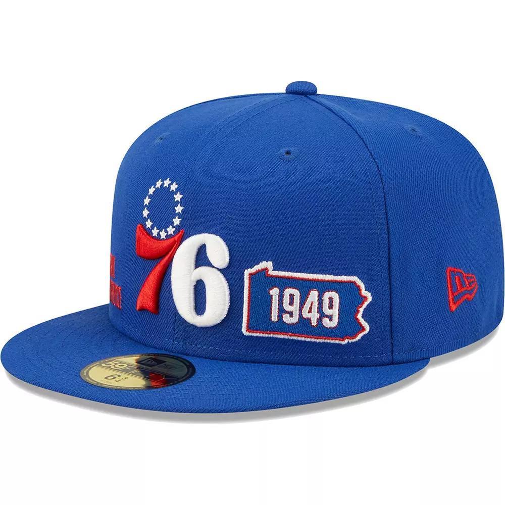Men's New Era Royal Philadelphia 76ers Fall 22 Identity 59FIFTY Fitted Hat, Size: 7 1/8, 76r Blue Product Image