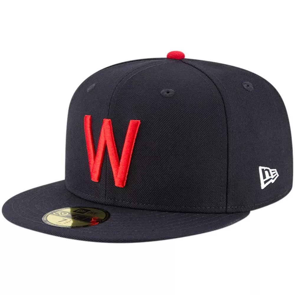 Men's New Era Navy Washington Senators Cooperstown Collection Wool 59FIFTY Fitted Hat, Size: 7 1/8, Mlb Blue Product Image