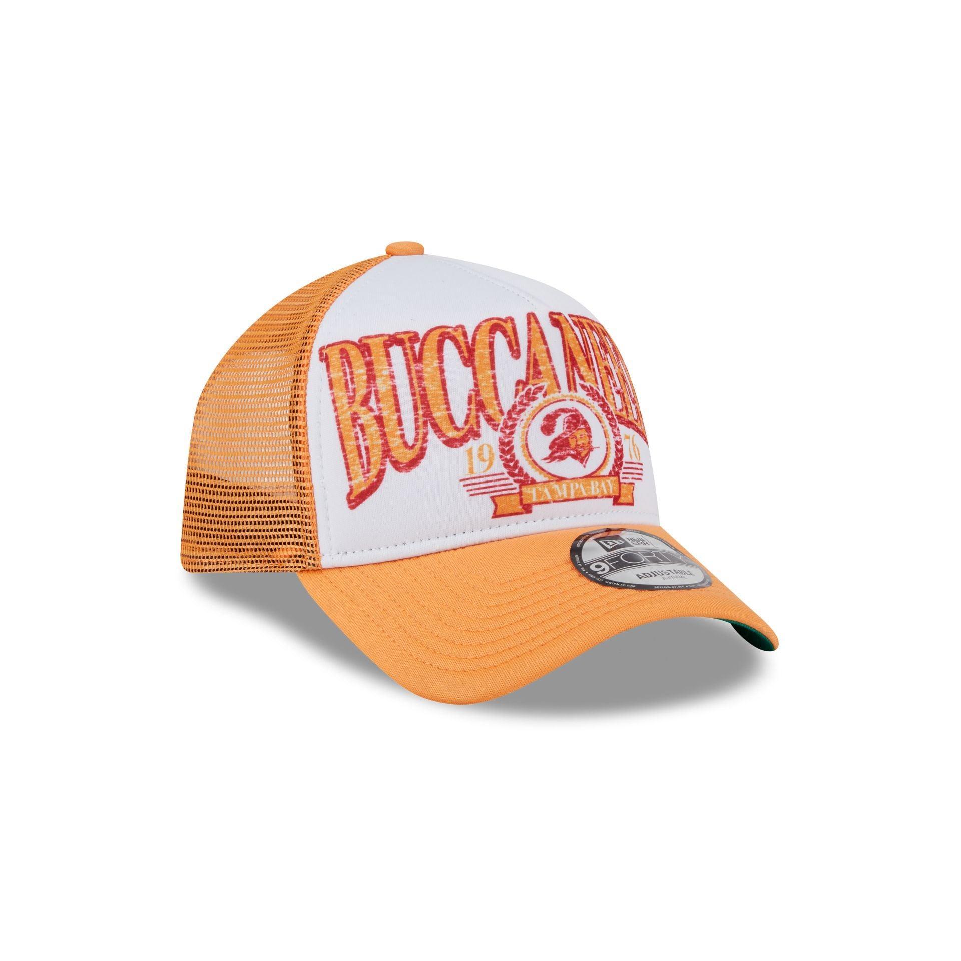 Tampa Bay Buccaneers Distressed 9FORTY A-Frame Trucker Hat Male Product Image