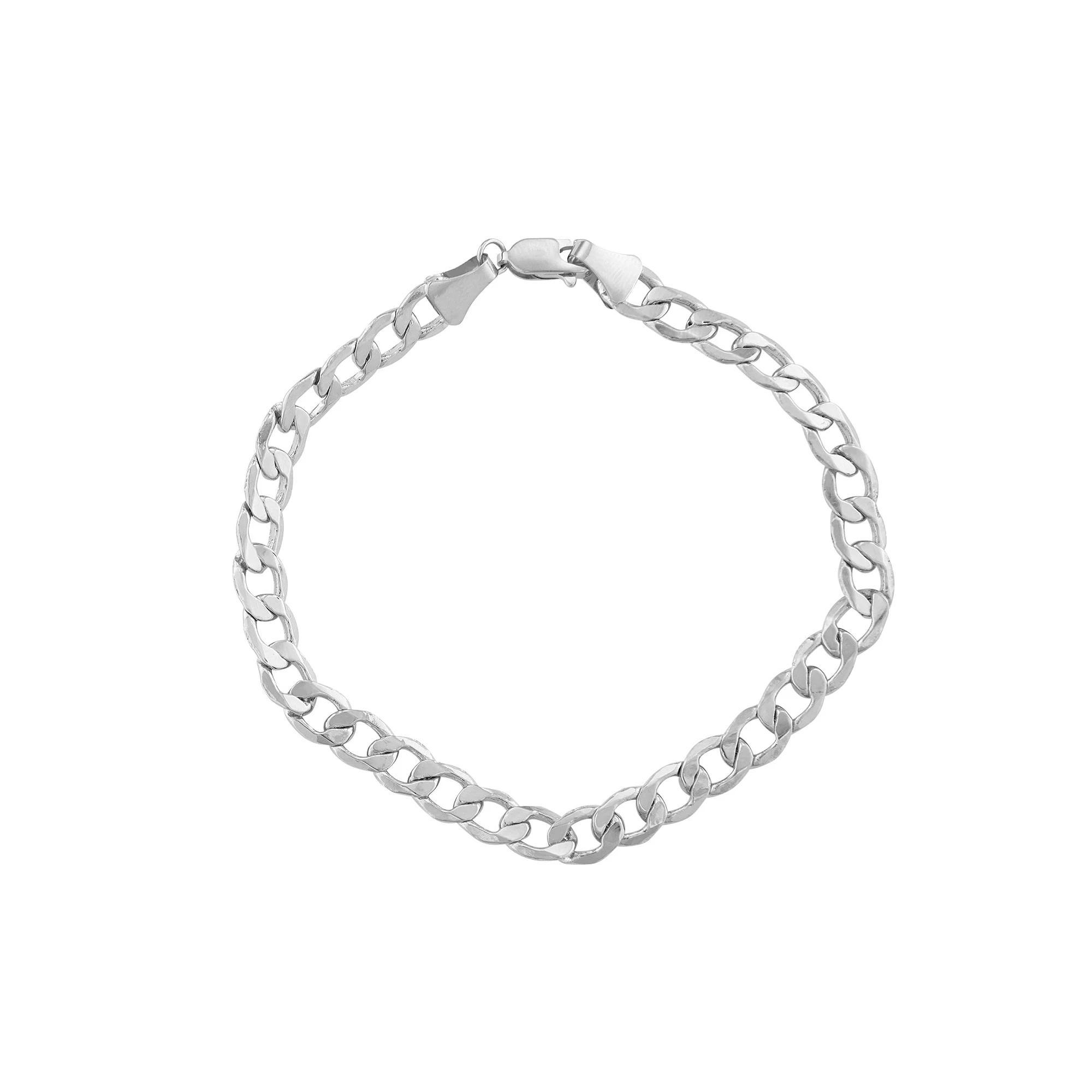 Jordan Blue Men's 10k Gold Curb Chain Necklace, Size: 8.5", 10k Whgold Product Image