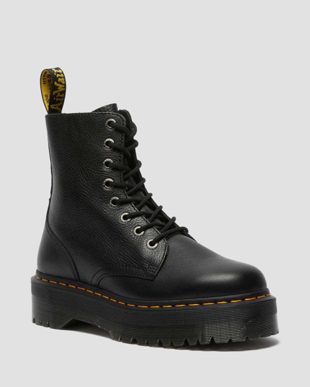 DR. MARTENS' Black Leather Jadon Pisa Platform Boots In Black Pisa Product Image
