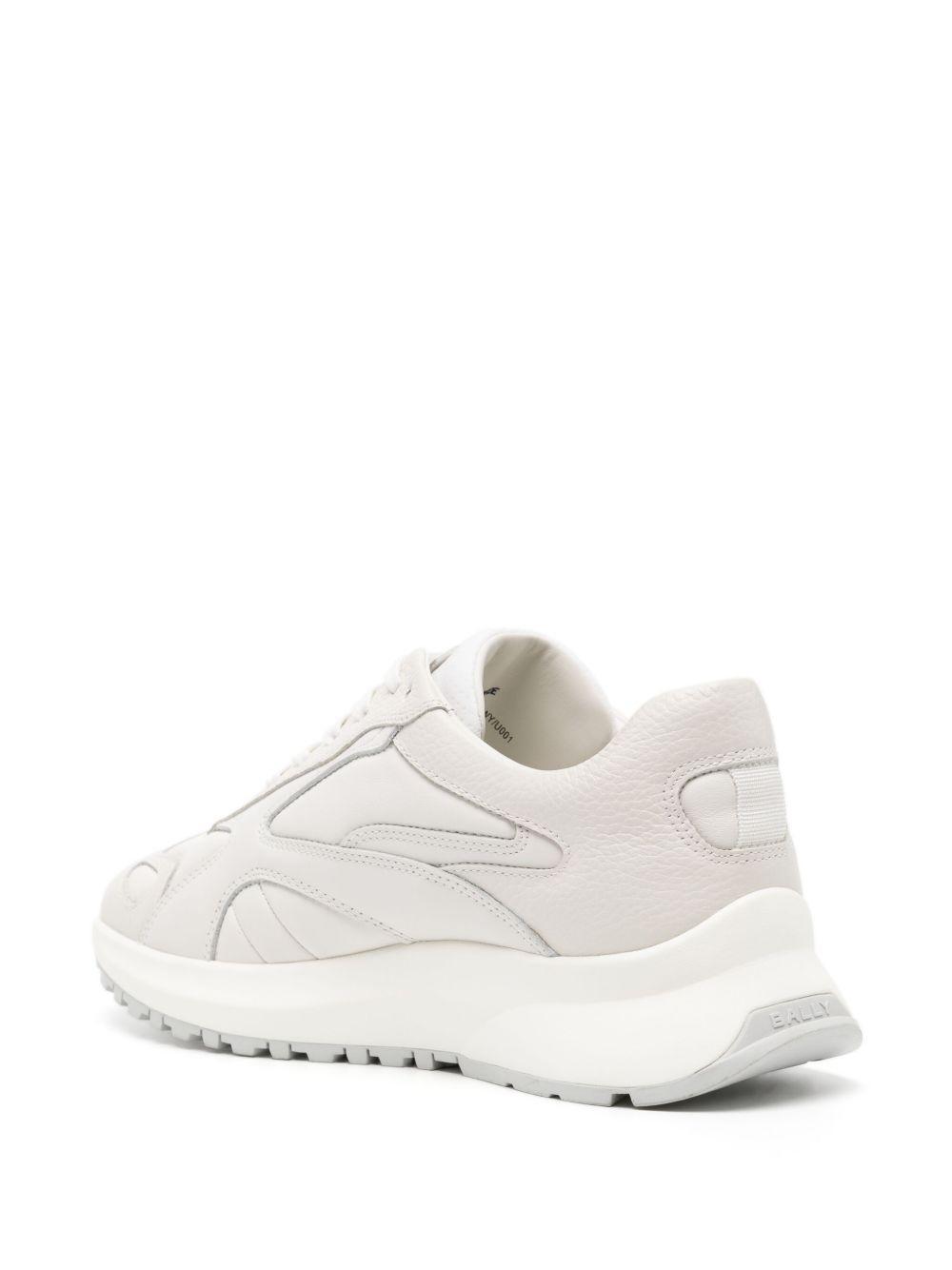 panelled leather lace-up sneakers Product Image