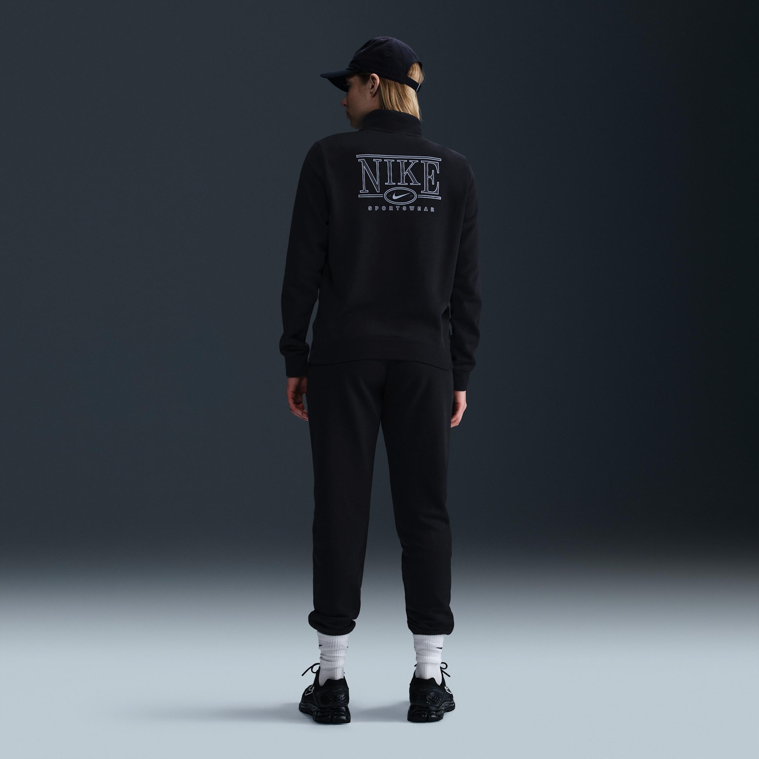 Nike Sportswear Club Fleece Women's Mock-Neck 1/2-Zip Graphic Top Product Image