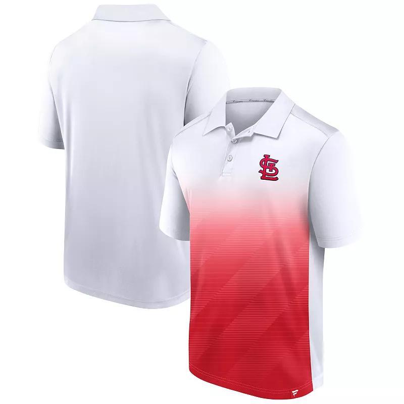 Men's Fanatics Branded White/Red St. Louis Cardinals Iconic Parameter Sublimated Polo, Size: Small Product Image