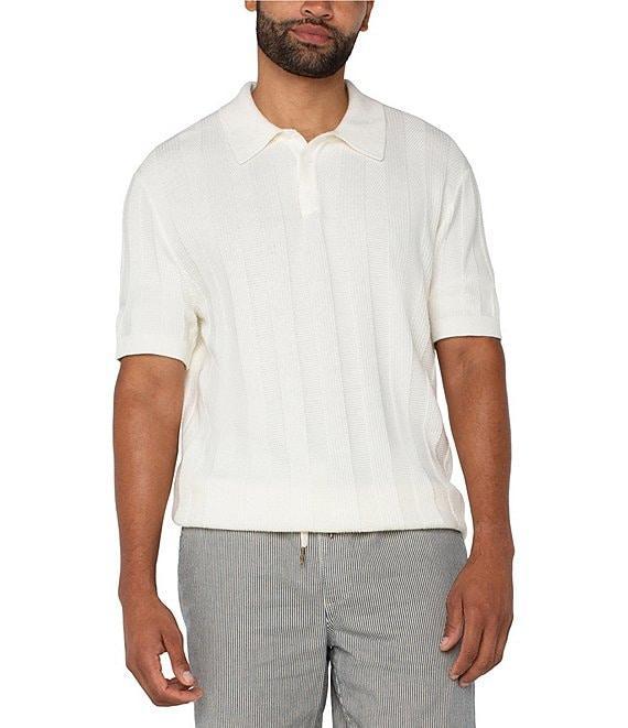 Liverpool Los Angeles Short Sleeve Sweater Knit Polo Shirt Product Image