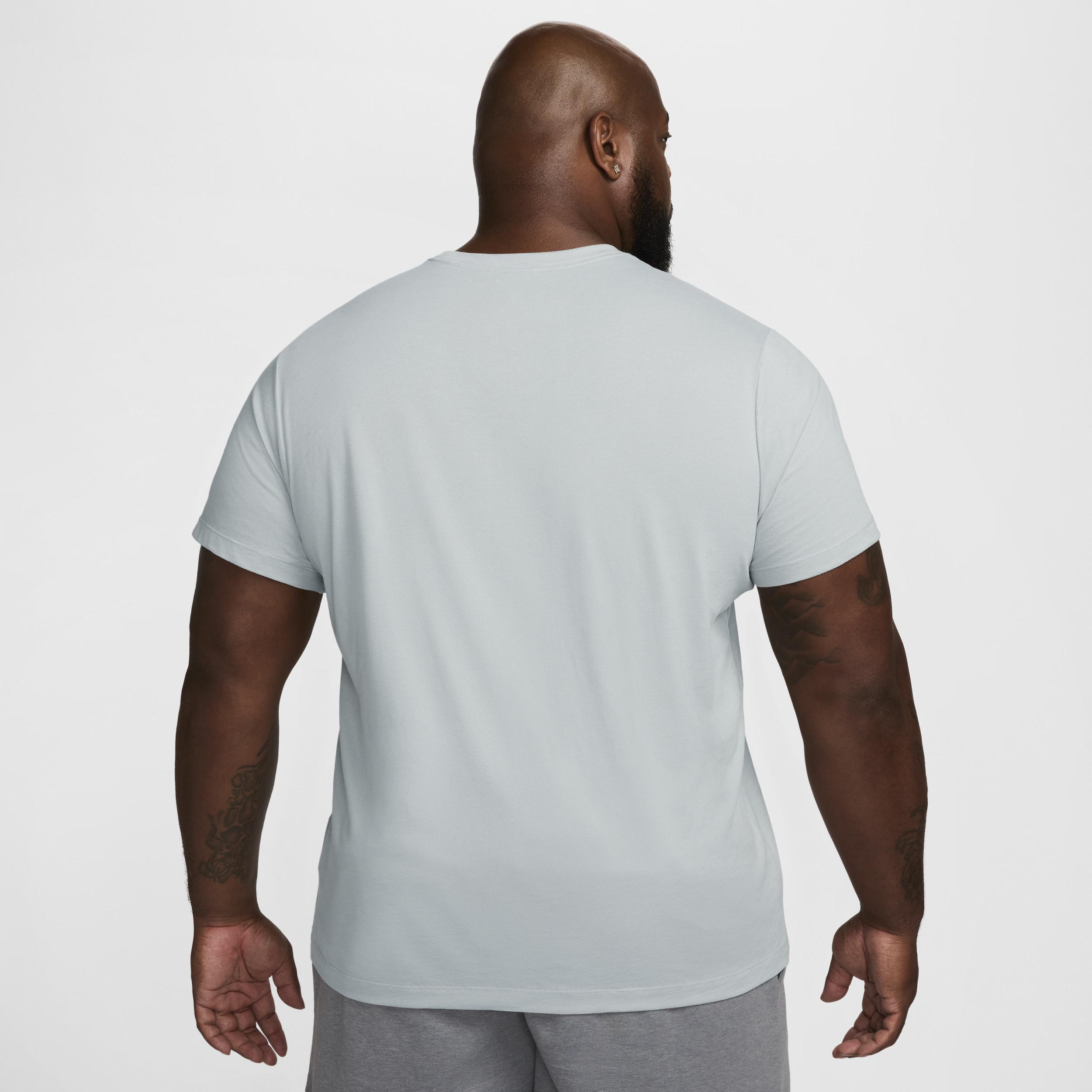Men's Nike Dri-FIT Fitness Logo T-Shirt, Size: Large, Dark Gray Grey Product Image