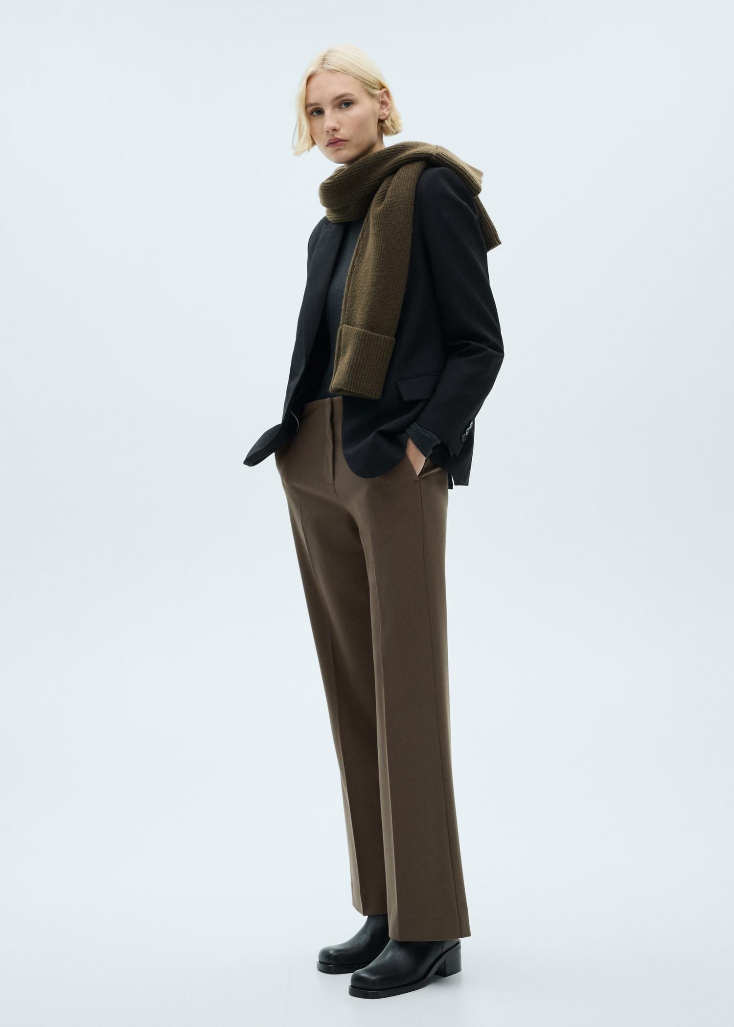 Mid-rise flare pants - Women | MANGO USA Product Image