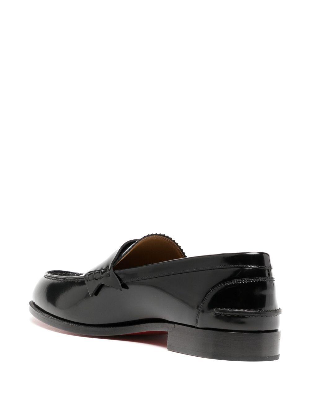 logo-engraved penny leather loafers Product Image