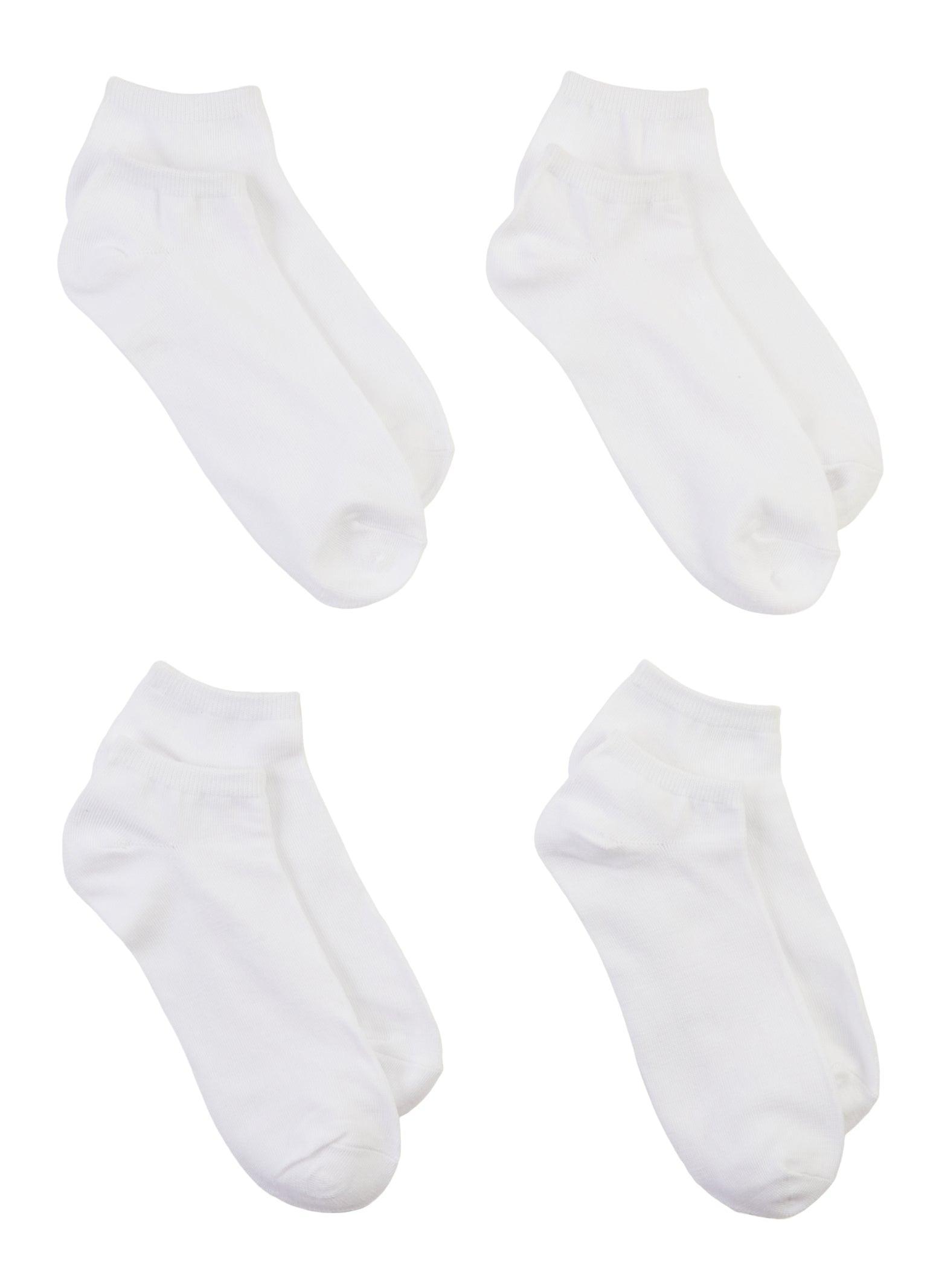 Womens Solids Ankle Socks 4 Pack Size 10-13 Product Image