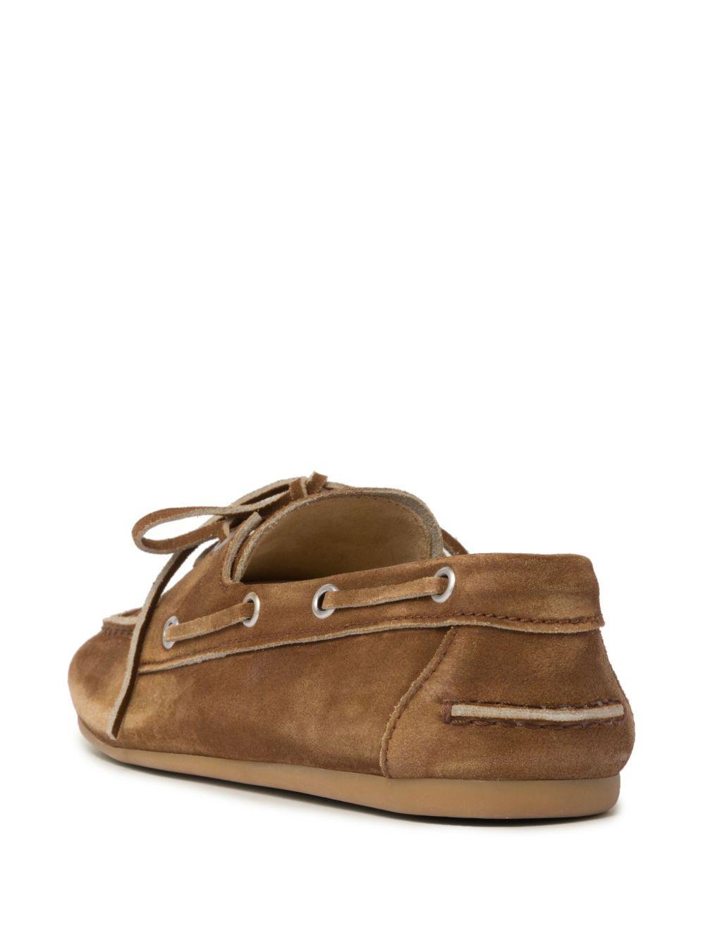 logo-embossed suede loafers Product Image