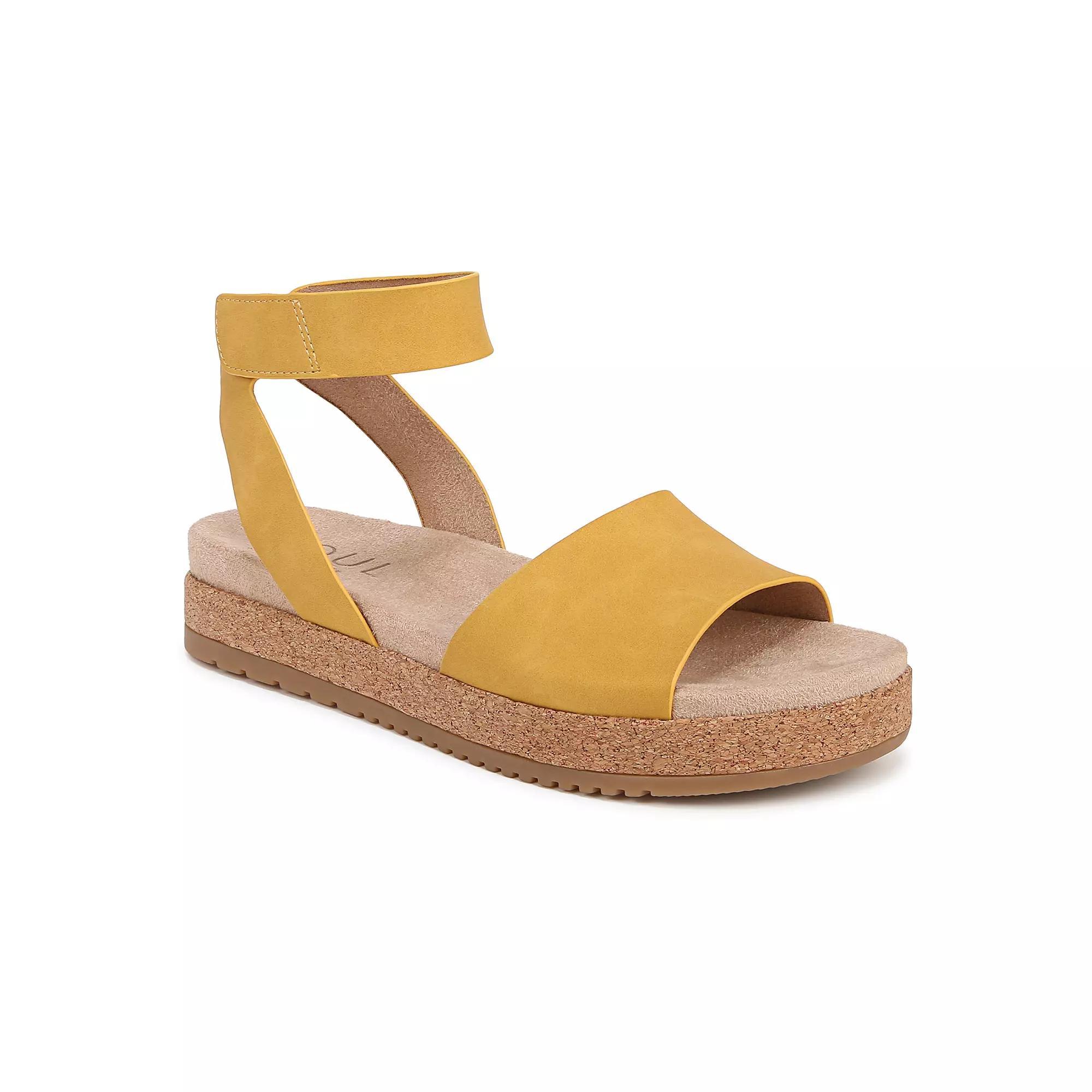 SOUL Naturalizer Deara Women's Ankle Strap Platform Sandals, Size: 7.5, Yellow Product Image