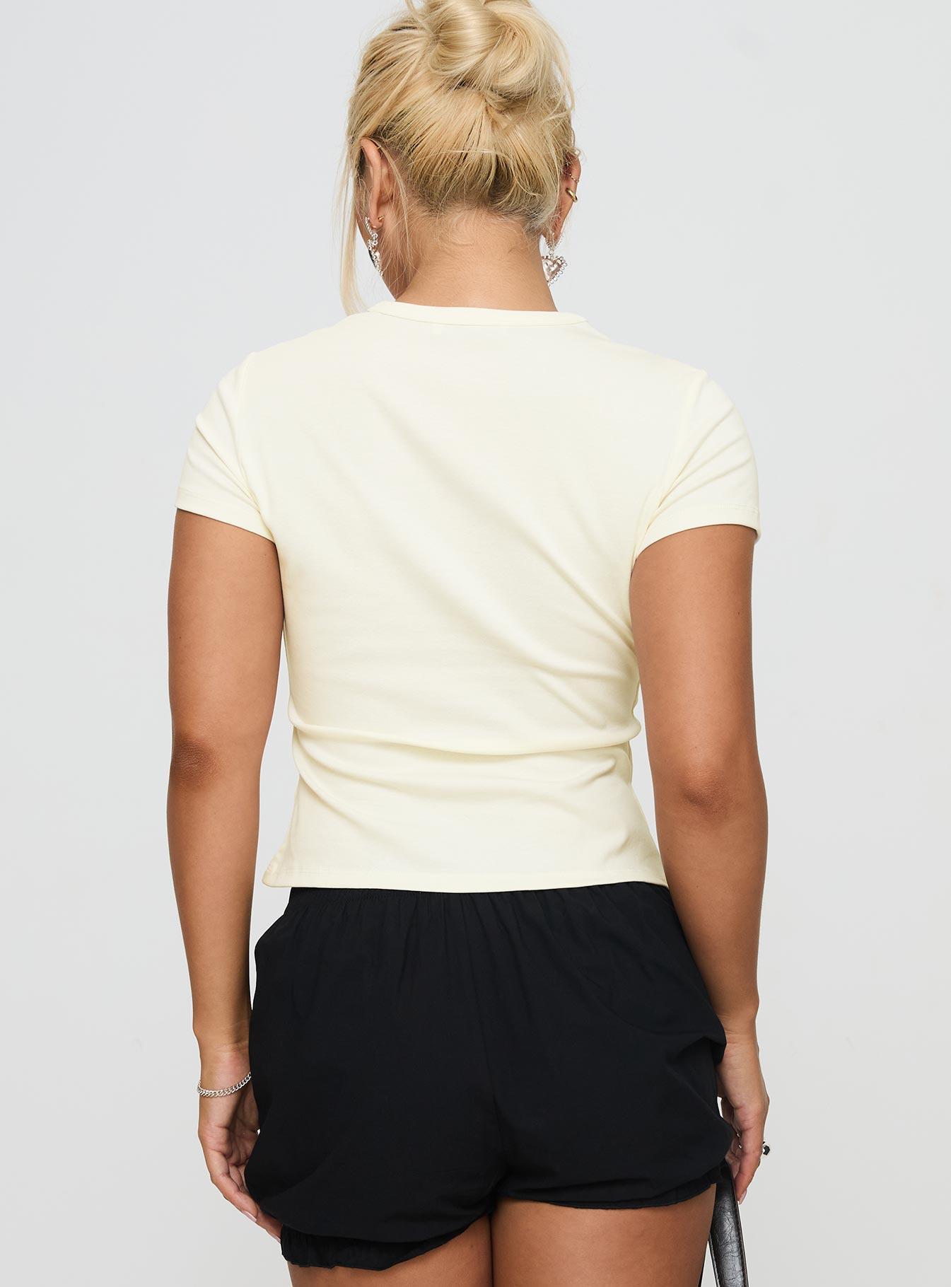 Marseille Manners Graphic Top Cream Product Image
