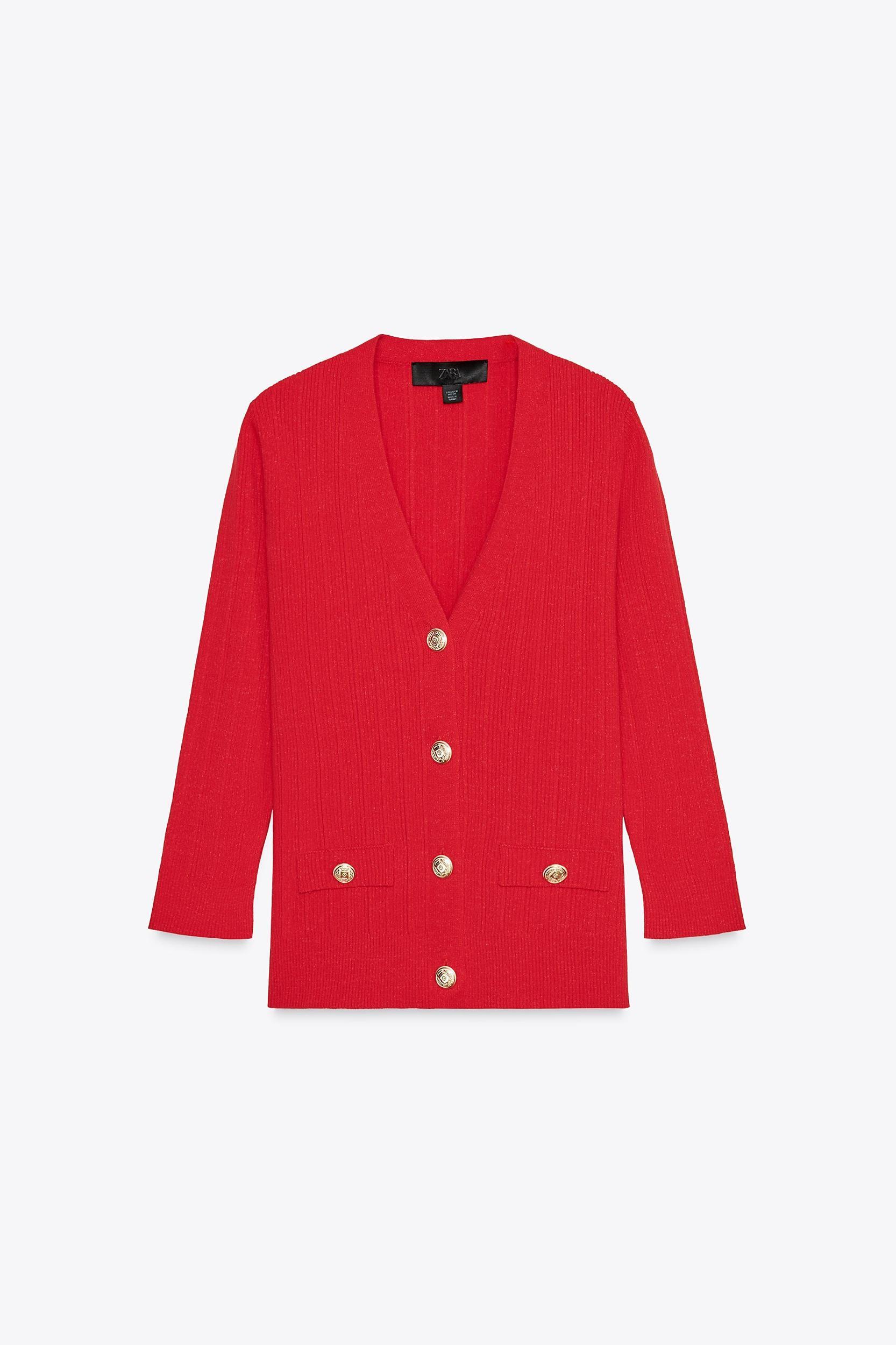 RIBBED KNIT CARDIGAN Product Image