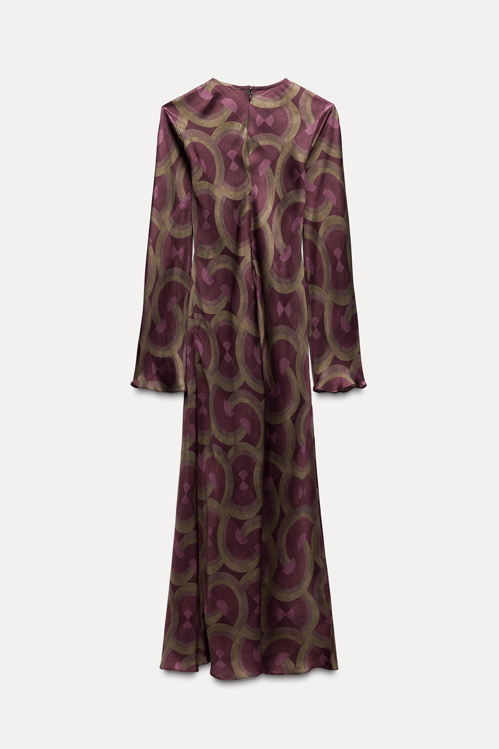 GEOMETRIC PRINT DRESS ZW COLLECTION Product Image