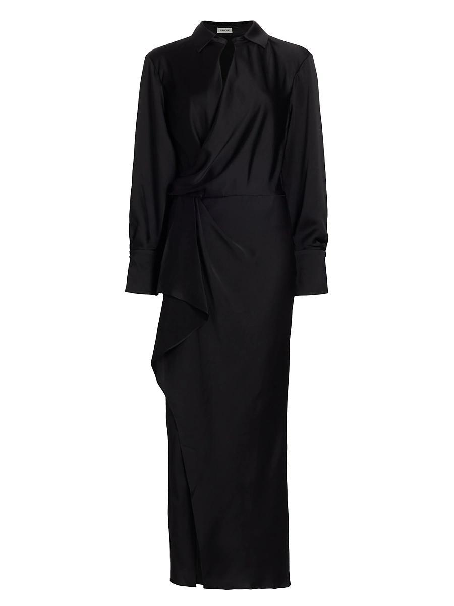 Womens Talita Draped Front Maxi Dress Product Image
