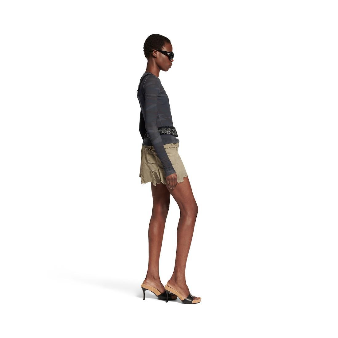 Women's Layered Asymmetric Top in Anthracite/black Product Image